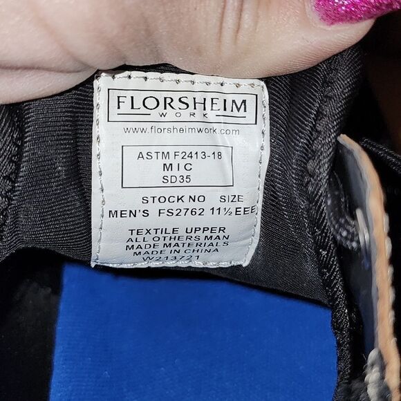 NIB Florsheim Conway Work Men's Black and Brown Casual Work Sneaker - Picture 7 of 7